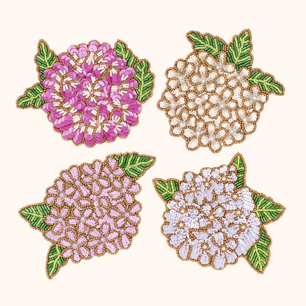 BuDhaGirl Floral Coasters set of 4 NWT